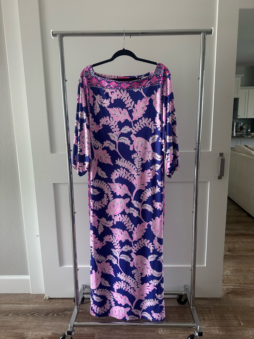 Lilly Pulitzer Bright Pink and Purple Floral Print Skirt
